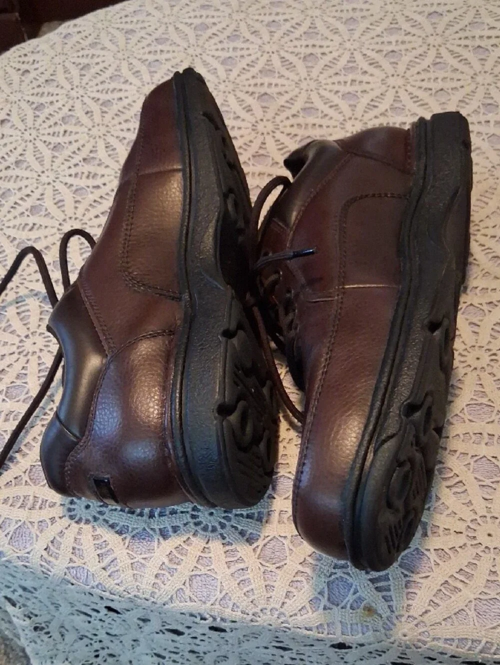 Rockport Brown Leather Lace-Up Casual Oxfords